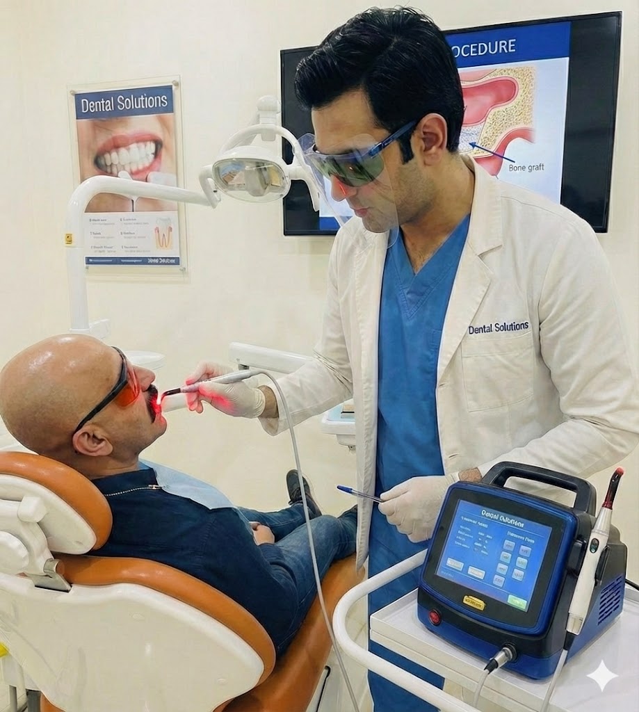 Dentist treating a patient